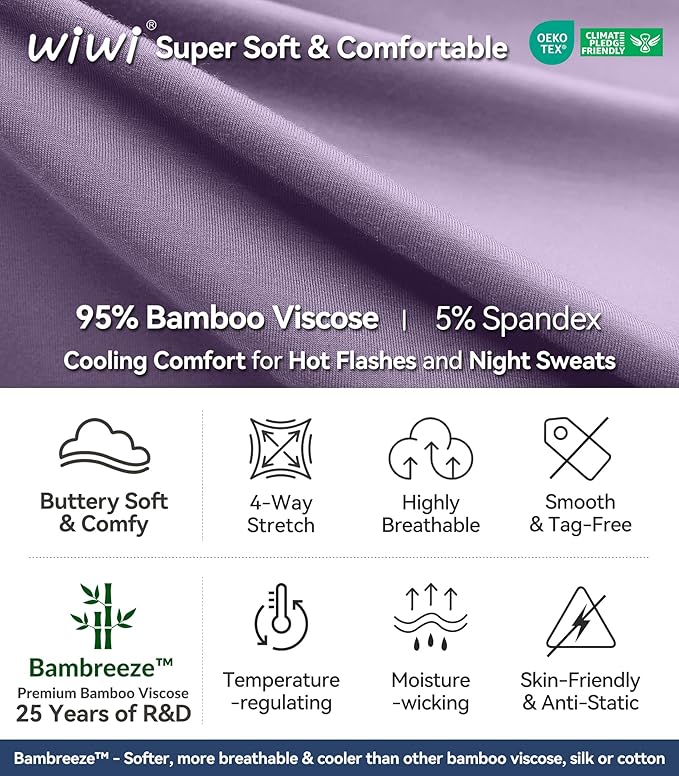 Women's Bamboo Cooling Pajama Set - Short Sleeve - 2 Piece