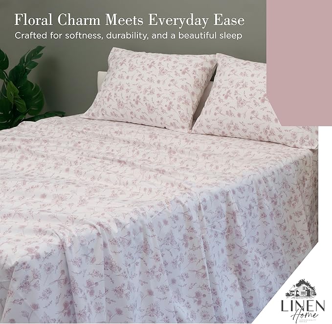 100% Cotton Bed Sheet Set - California King - 4 Piece