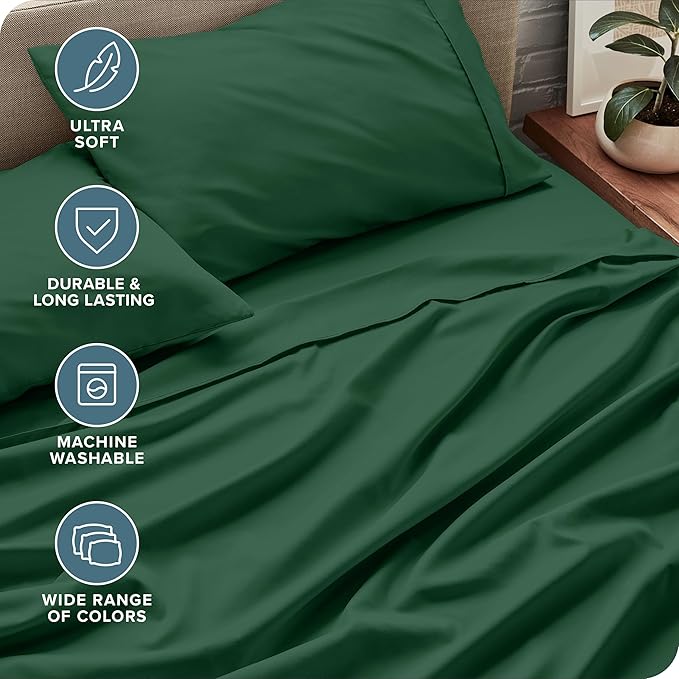 Microfiber Bed Sheet Set - King - 4 Piece