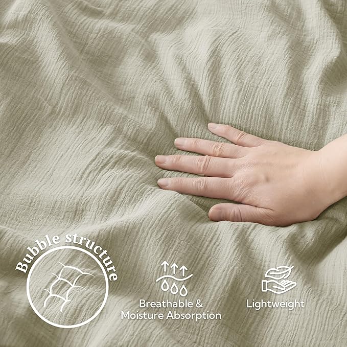 Linen Duvet Cover Set - California King - 3 Piece