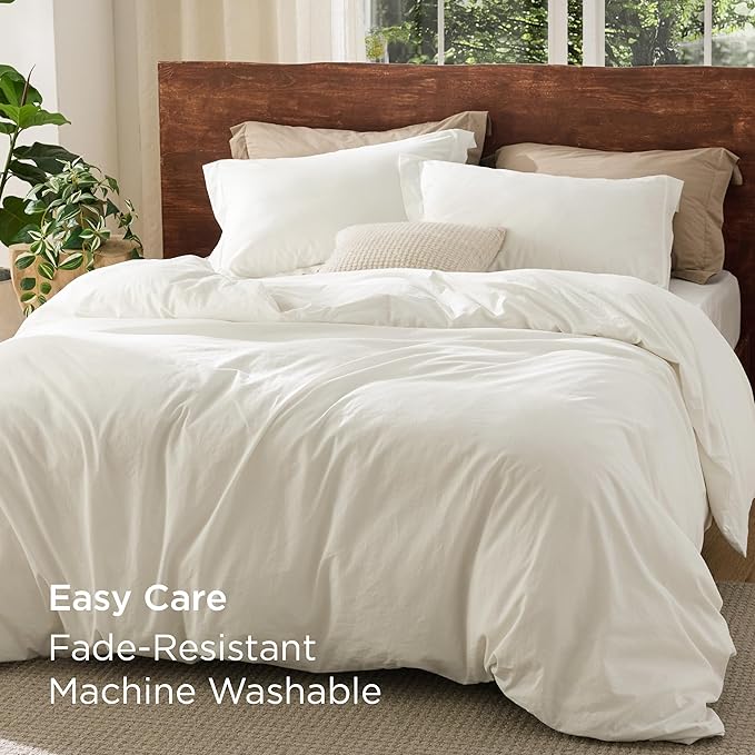Linen Duvet Cover Set - Queen - 3 Piece
