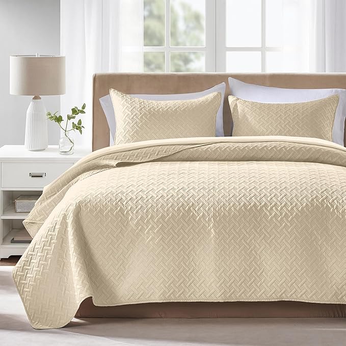 Microfiber Quilt Set - King - 3 Piece