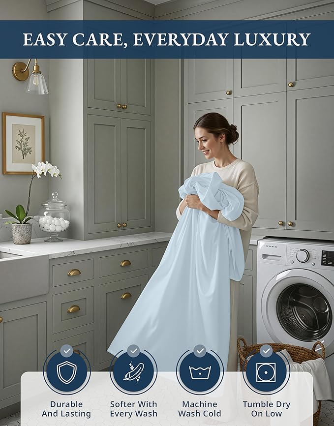 Linen Bed Sheet Set - Queen