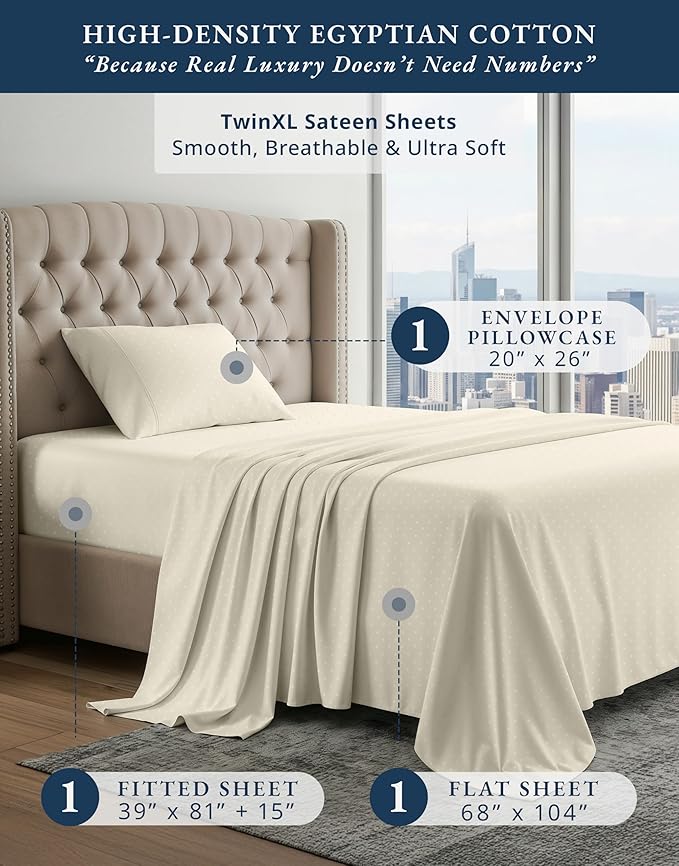 Linen Bed Sheet Set - Twin XL