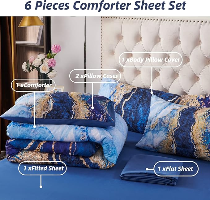 Comforter Set - Queen - 6 Piece