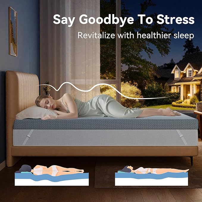 Memory Foam Cooling Mattress Topper - Full