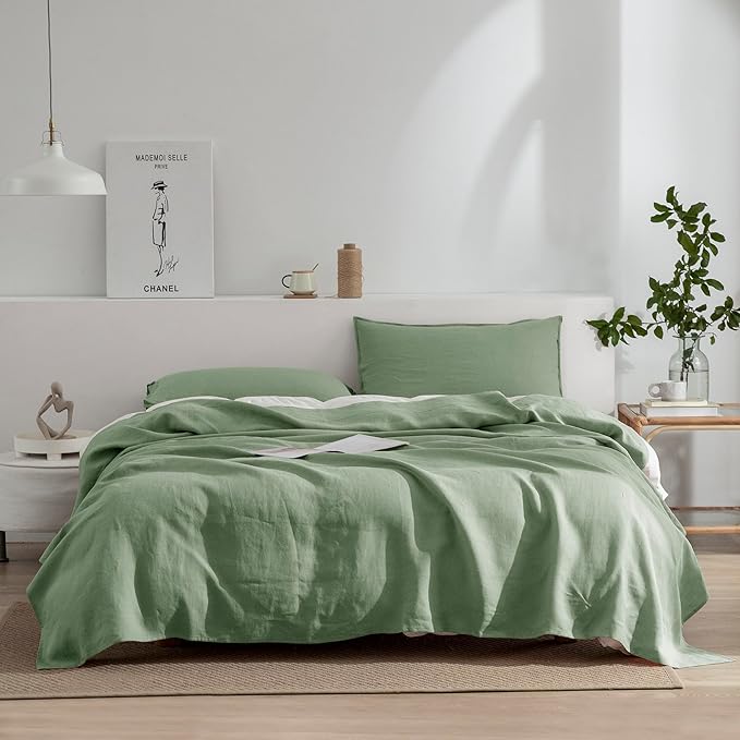 Linen Bed Sheet Set - Full - 4 Piece