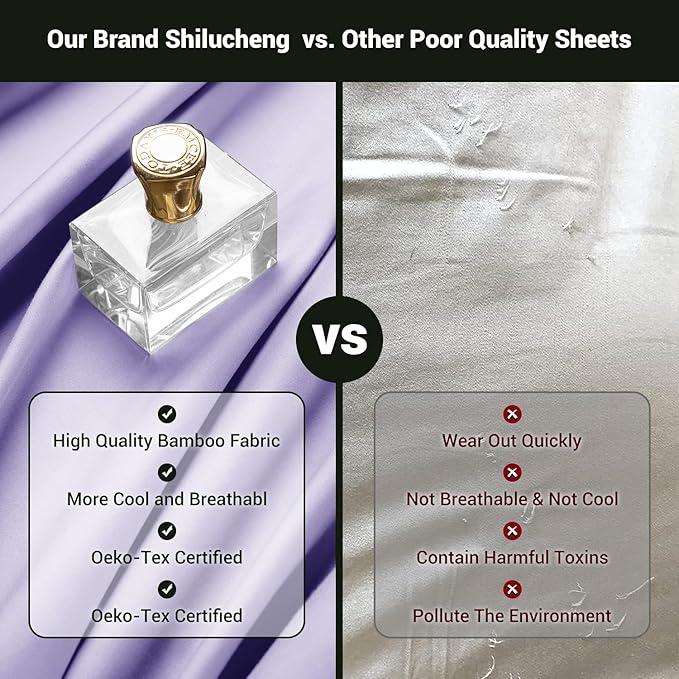 Bamboo Cooling Bed Sheet Set - King - 4 Piece