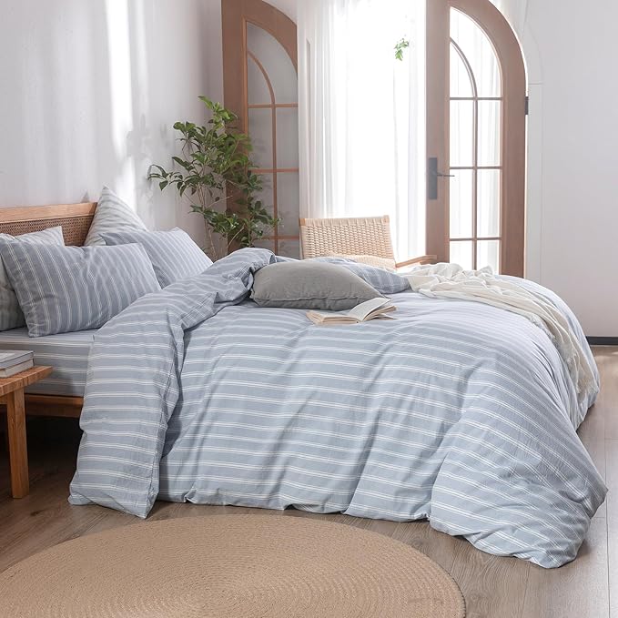 Linen Duvet Cover Set - Queen - 3 Piece
