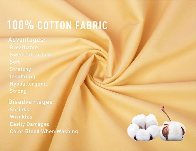 100% Cotton Pillowcase - 21 x 54 in