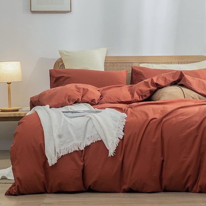 Linen Duvet Cover Set - King - 3 Piece