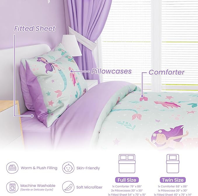 Microfiber Comforter Set - Full - 98 x 86 in - 4 Piece
