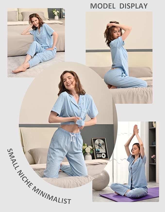 Women's 100% Cotton Pajama Set - 2 Piece