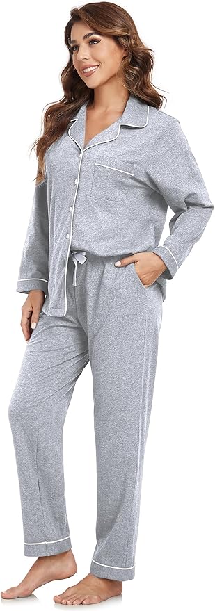 100% Cotton Pants Pajama Set - Long Sleeve - 2 Piece