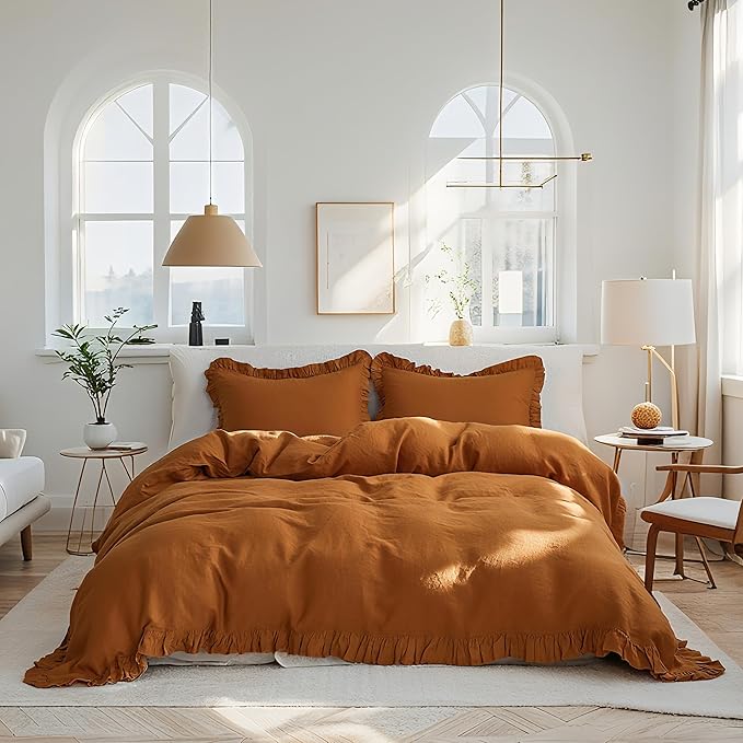 Linen Duvet Cover Set - King - 3 Piece