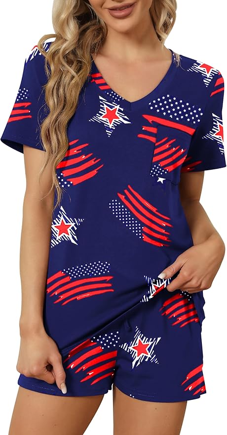 Women's Pajama Set - Short Sleeve - 2 Piece