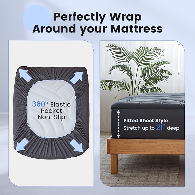 Waterproof Mattress Pad - Queen - 21 in Deep Pocket