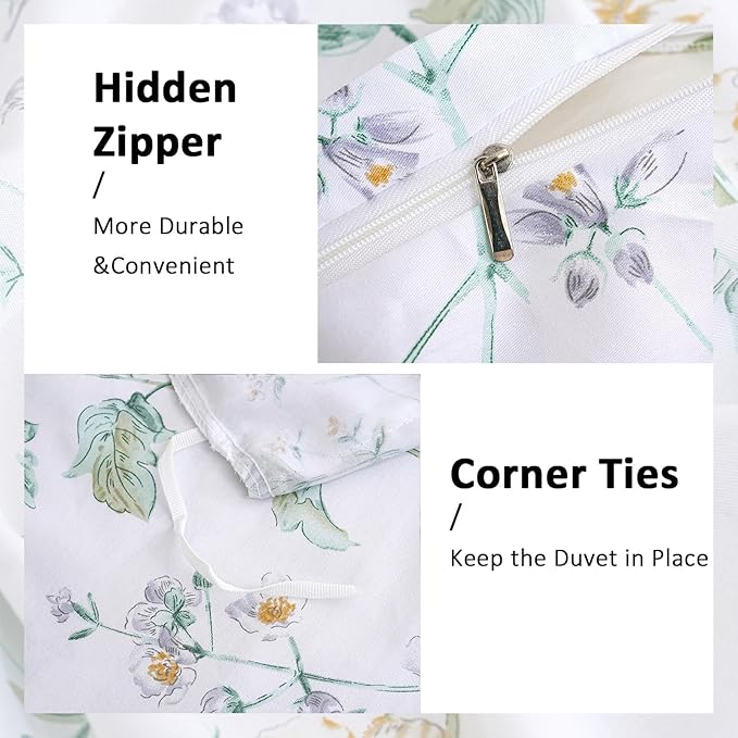 100% Cotton Duvet Cover Set - Queen - 3 Piece