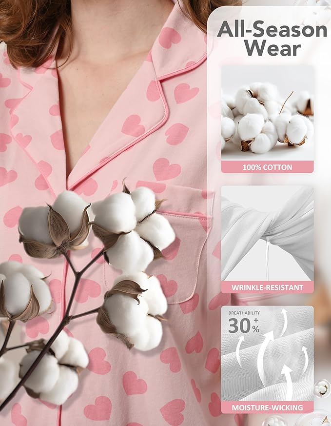Women's 100% Cotton Pajama Set - 2 Piece