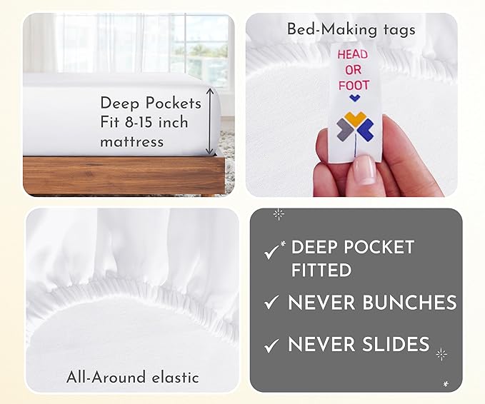 100% Cotton Bed Sheet Set - Twin - 2 Pack