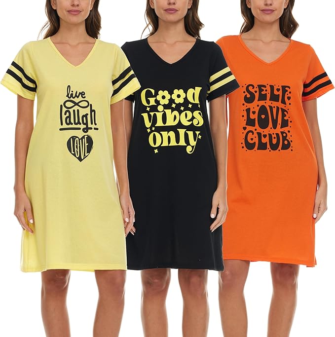 Women's Loungewear - Short Sleeve - 3 Pack