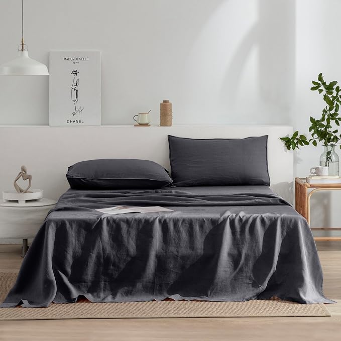 Linen Bed Sheet Set - Full - 4 Piece
