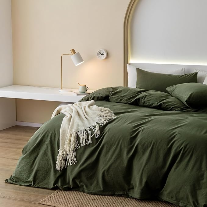Linen Duvet Cover Set - King - 104 x 98 in - 3 Piece