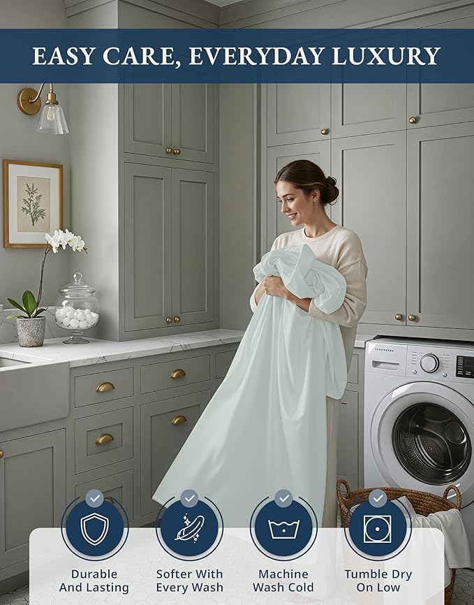 Linen Bed Sheet Set - Queen