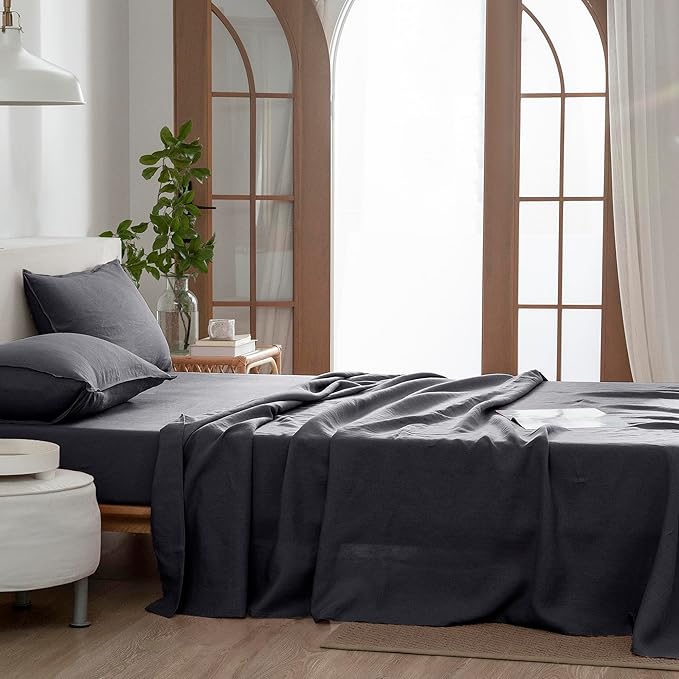Linen Bed Sheet Set - Full - 4 Piece
