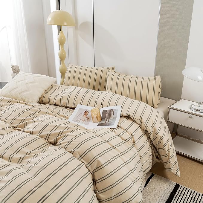 Linen Duvet Cover Set - California King - 3 Piece