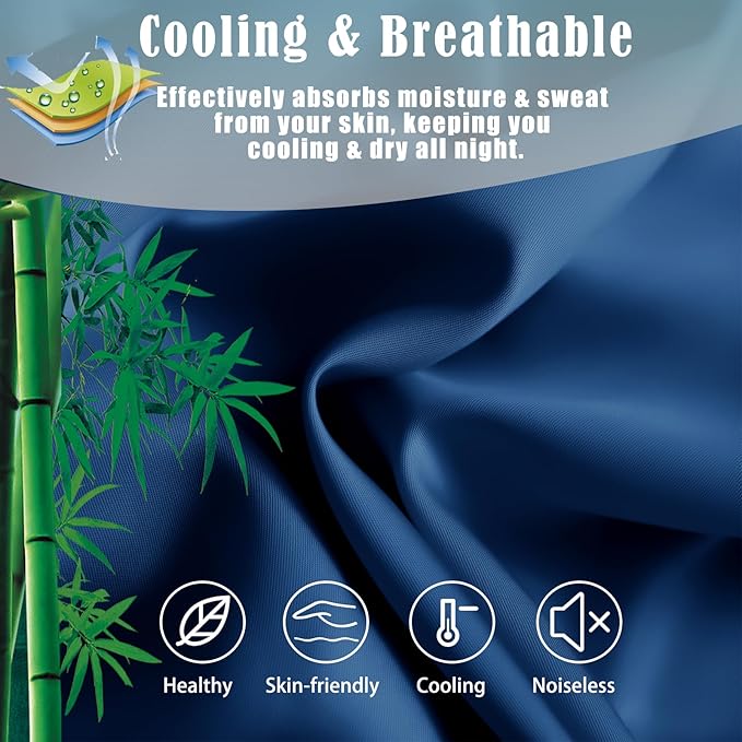 Bamboo Cooling Pillowcase Set - King - 20 x 40 in - 2 Pack - 2 Piece