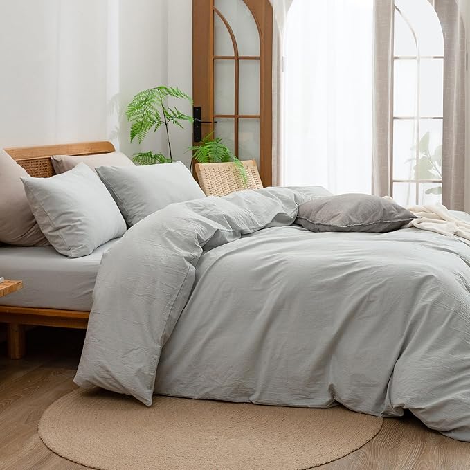 Linen Duvet Cover Set - King - 3 Piece
