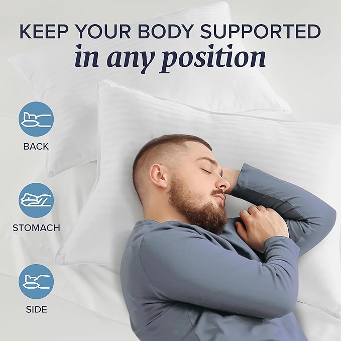 Memory Foam Cooling Bed Pillow - King - 2 Piece