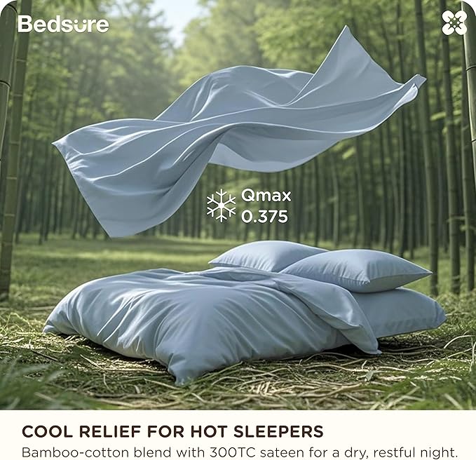 Bamboo Cooling Duvet Cover Set - Queen
