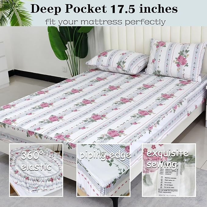 Bed Sheet Set - Twin - 4 Piece