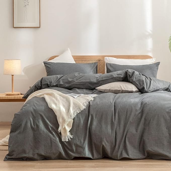 Linen Duvet Cover Set - King - 3 Piece