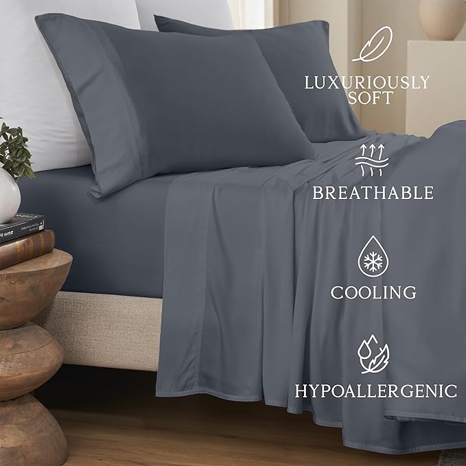 Bamboo Cooling Bed Sheet Set - Queen