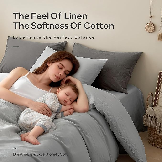 Linen Duvet Cover Set - Queen