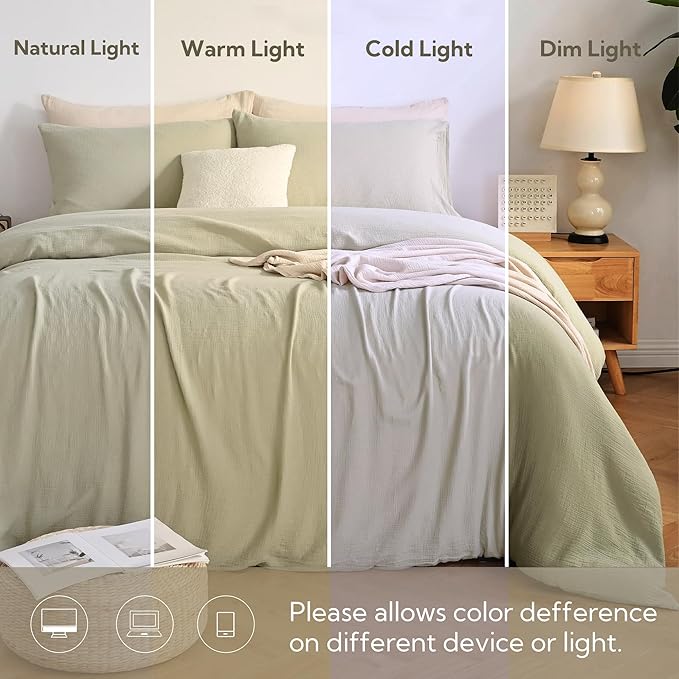 Linen Duvet Cover Set - Full - 3 Piece