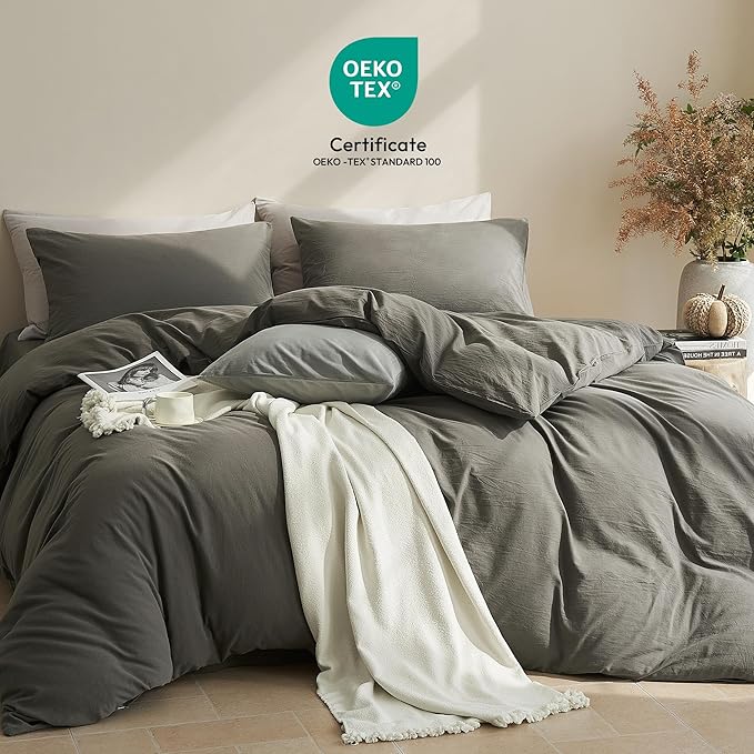 Linen Duvet Cover Set - Twin