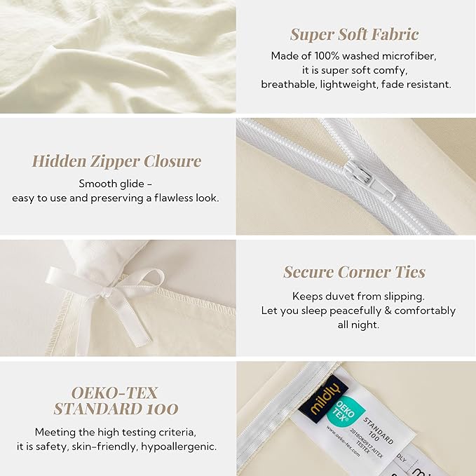 Microfiber Duvet Cover Set - 3 Piece