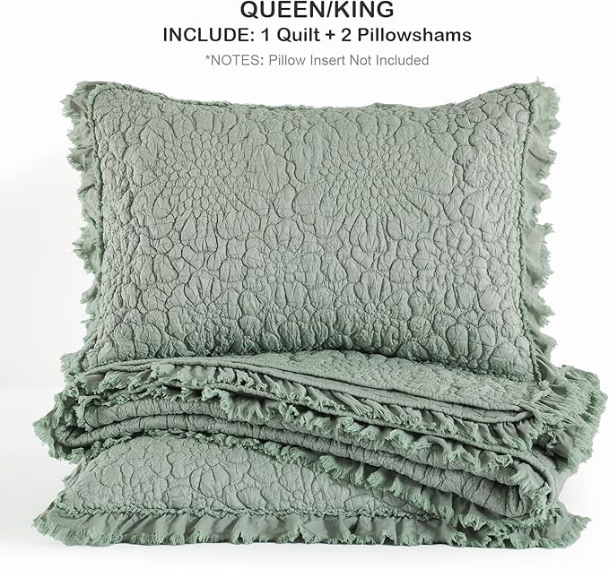 Microfiber Quilt Set - Queen - 3 Piece