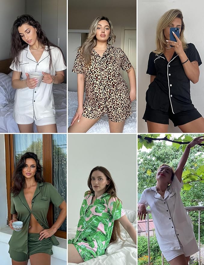 Women's Pajama Set - Short Sleeve - 2 Piece