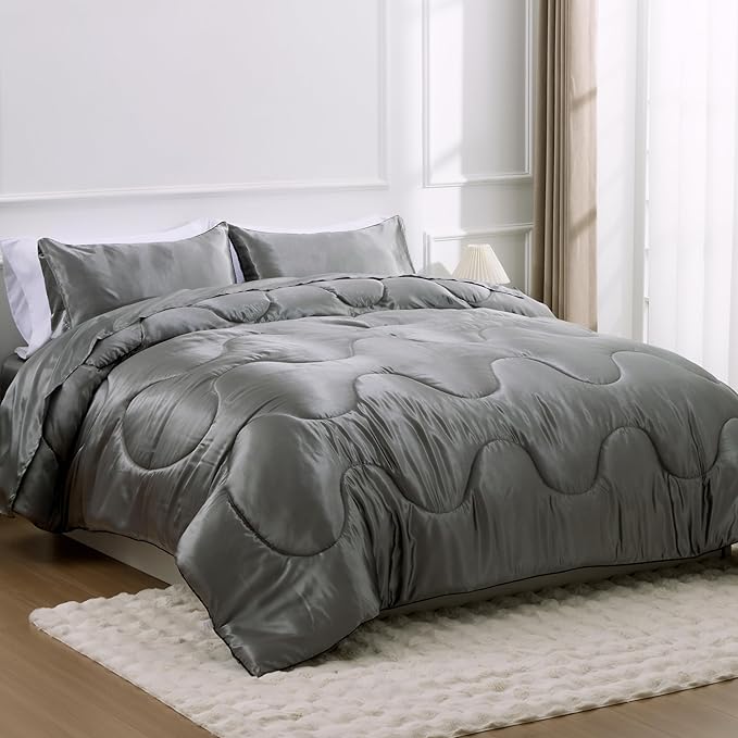 Satin Weighted Comforter Set - King
