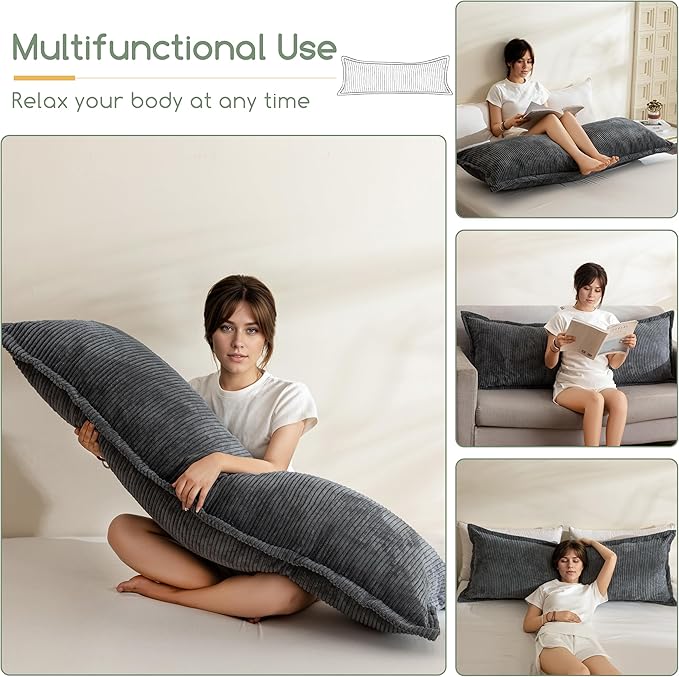 Memory Foam Body Pillow - Full - 20 x 54 in