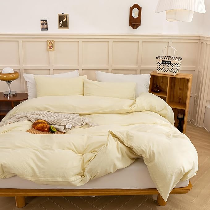 Linen Duvet Cover Set - Queen - 3 Piece