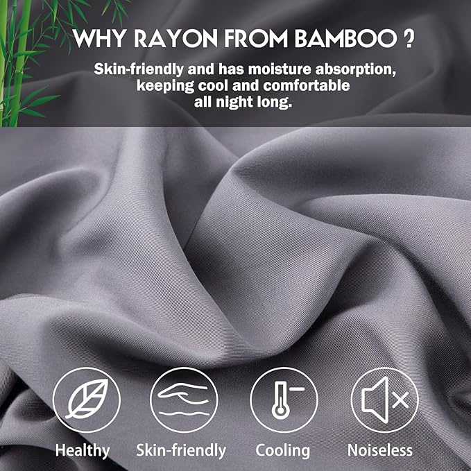 Bamboo Cooling Pillowcase Set - Queen - 2 Pack