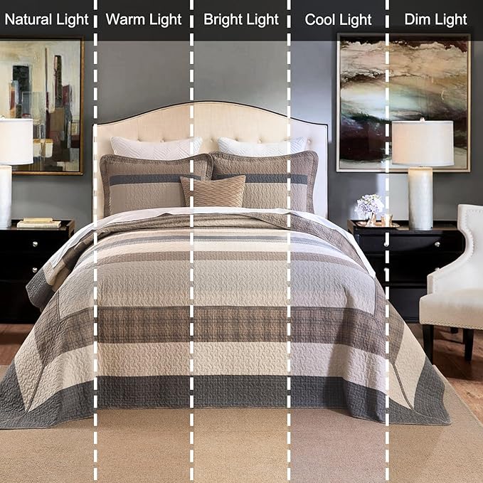 100% Cotton Bedding Set - California King - 3 Piece