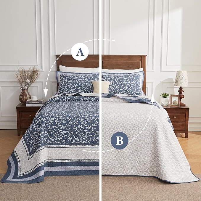 100% Cotton Bedding Set - Queen - 3 Piece