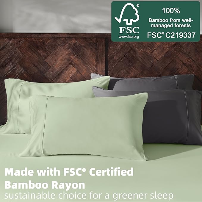 Bamboo Bed Sheet Set - Standard - 2 Pack